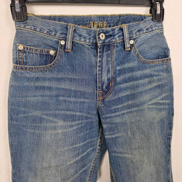 Gap Kids 1969 Bootcut Jeans Boys 8 Husky Adjustable Waist - Picture 2 of 9